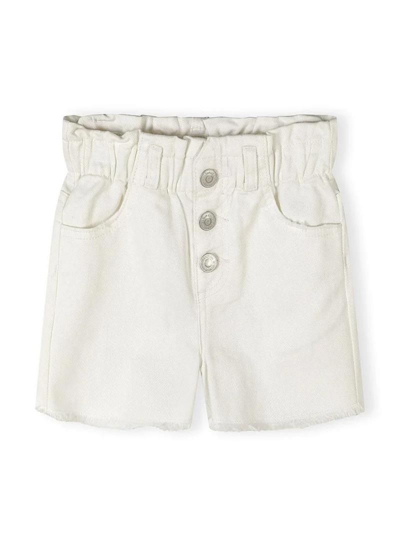 MINOTI Girls 2-pack denim shorts blue and white elastic waist